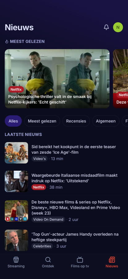 Nieuws in de FilmVandaag-app